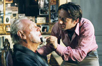 Giving father a shave
